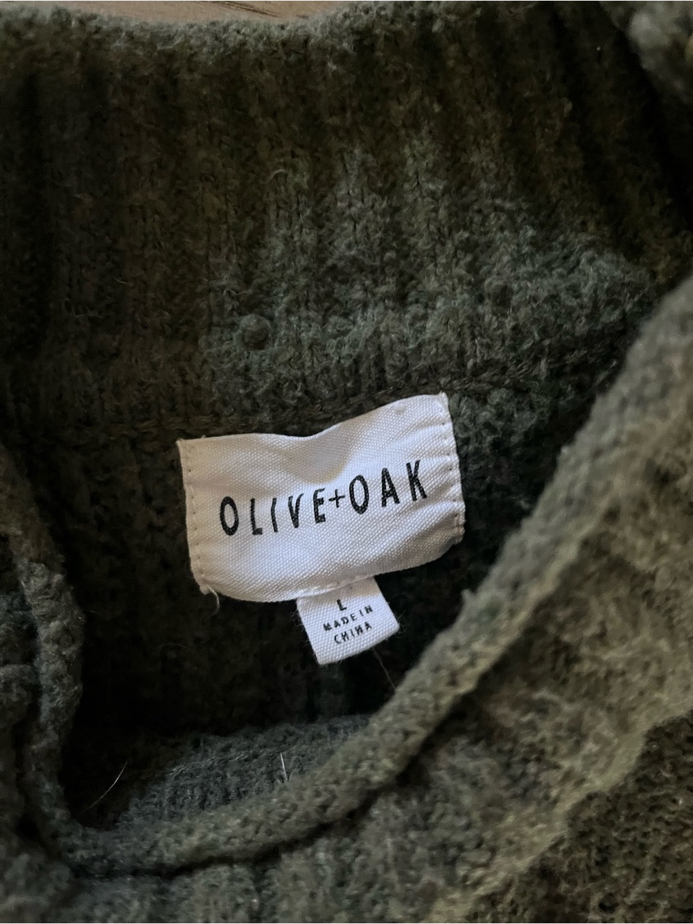 Olive & Oak Olive Green Women's Sweater - Cozy Knit Pullover